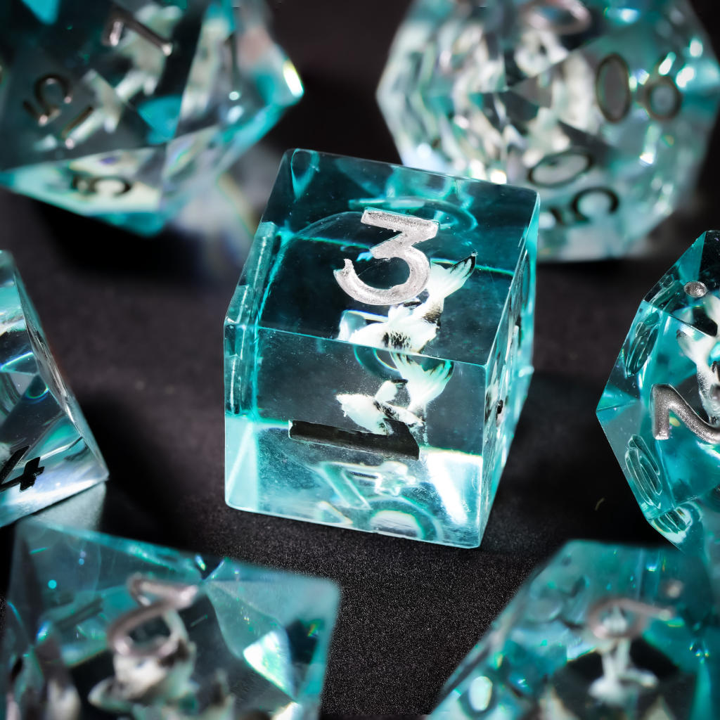 Blue Ocean DND Resin Dice - Image 2