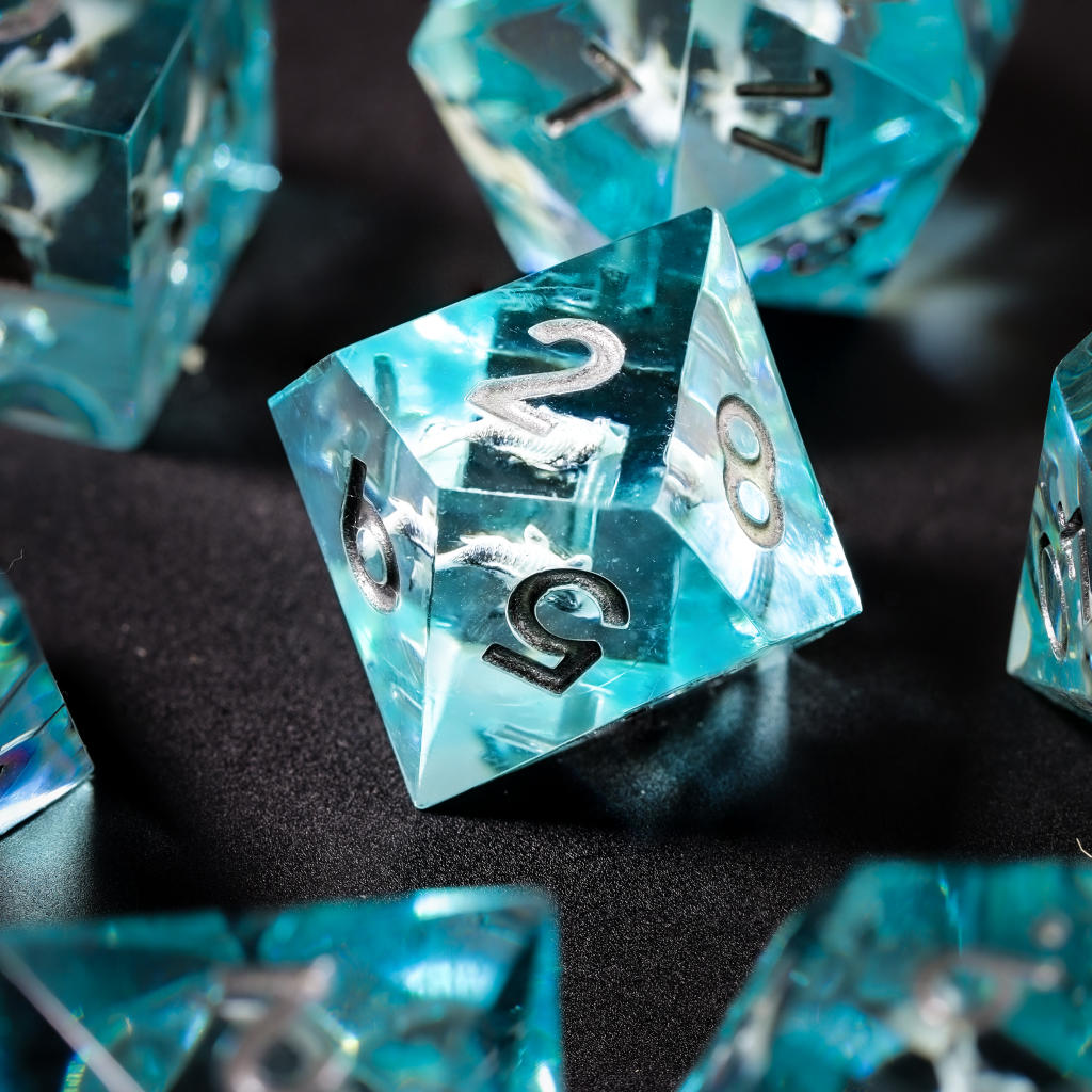 Blue Ocean DND Resin Dice - Image 5
