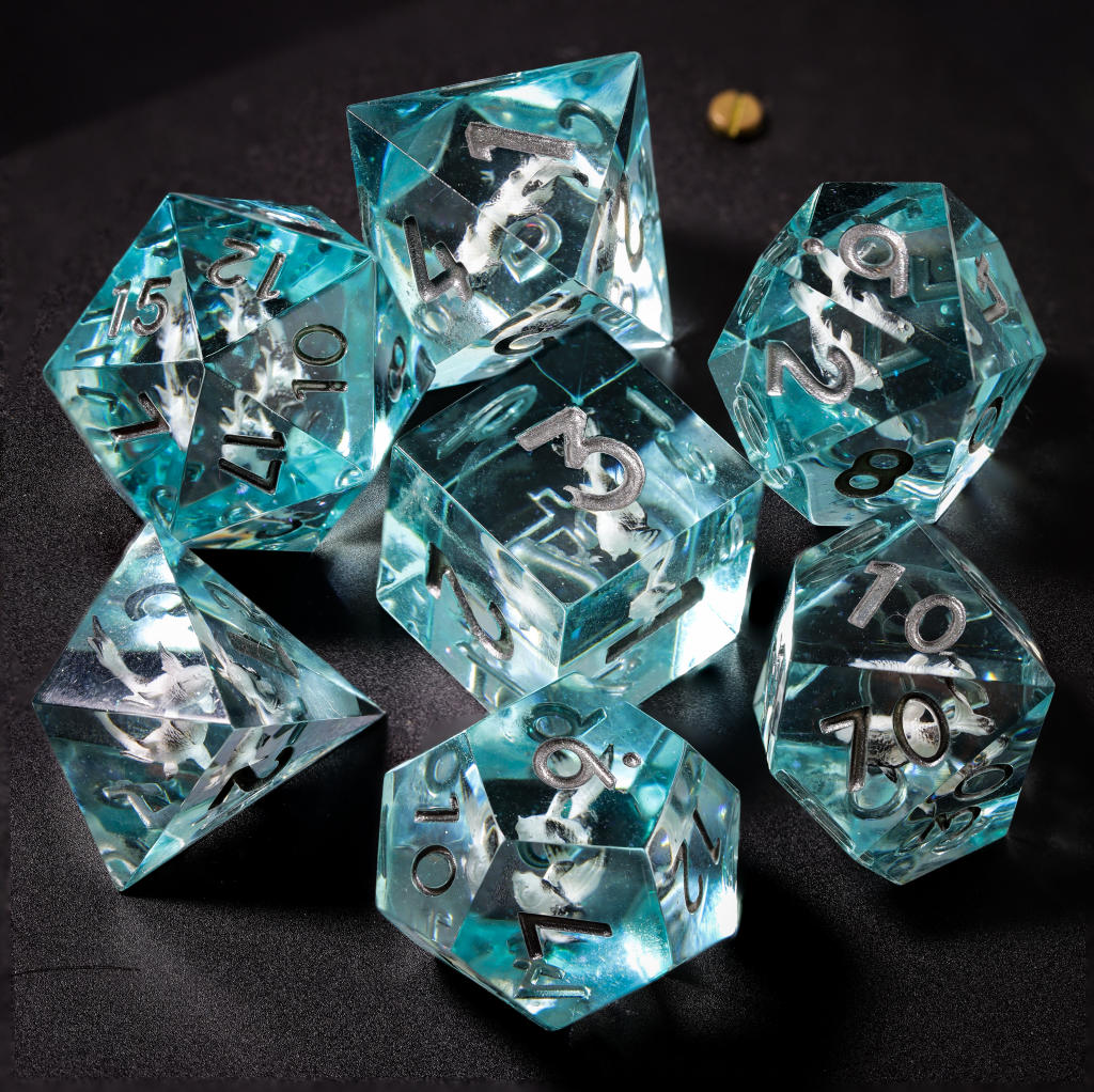 Blue Ocean DND Resin Dice - Image 7