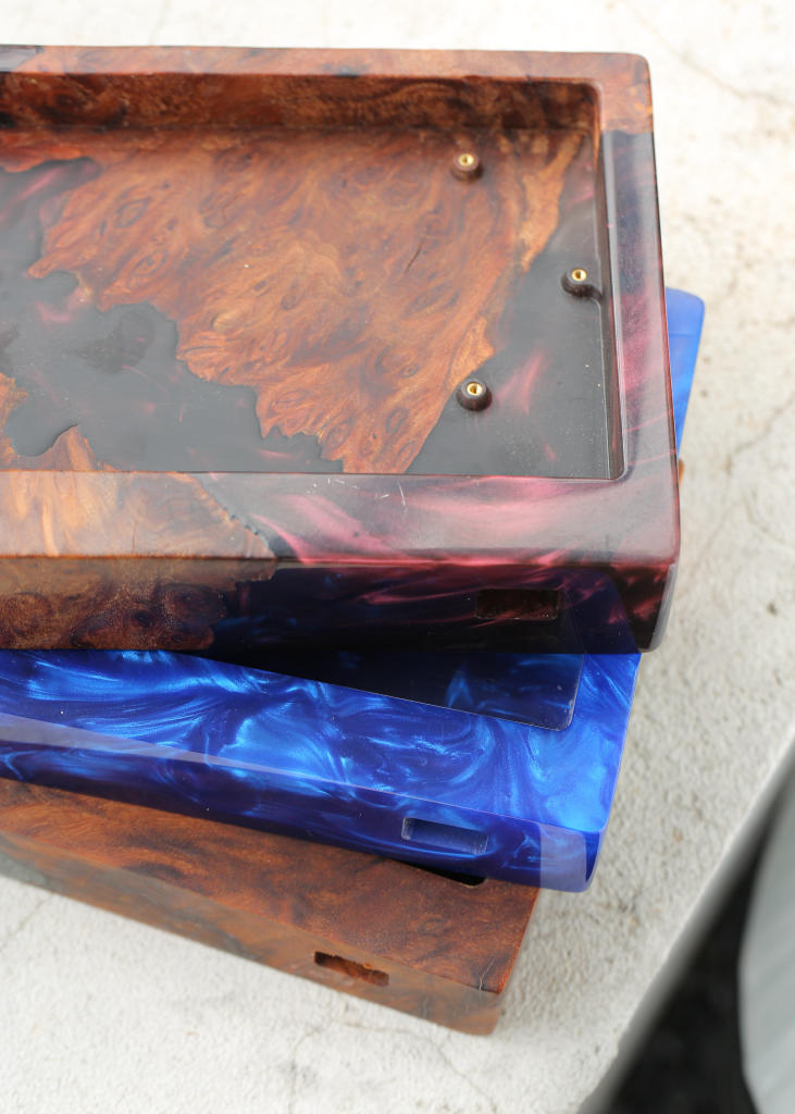 Blue Resin and Wood Keyboard Case - Image 6