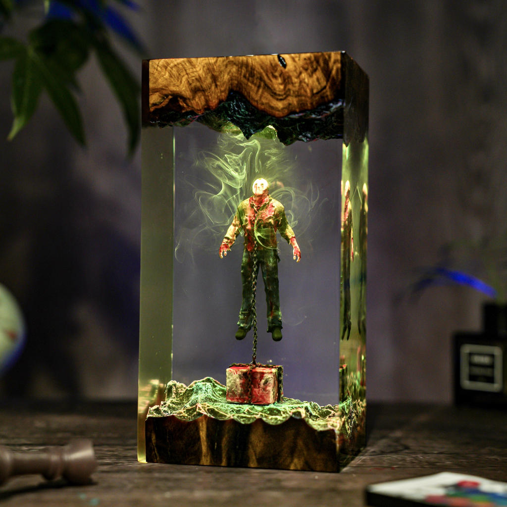 Chained Jason Voorhees Friday the 13th Halloween Lamp - Image 3
