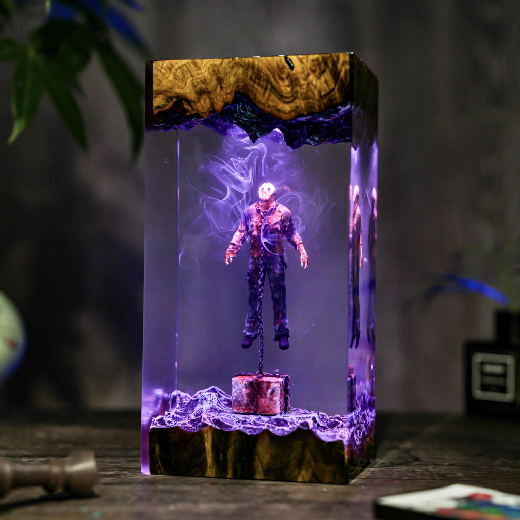 Chained Jason Voorhees Friday the 13th Halloween Lamp - Image 2