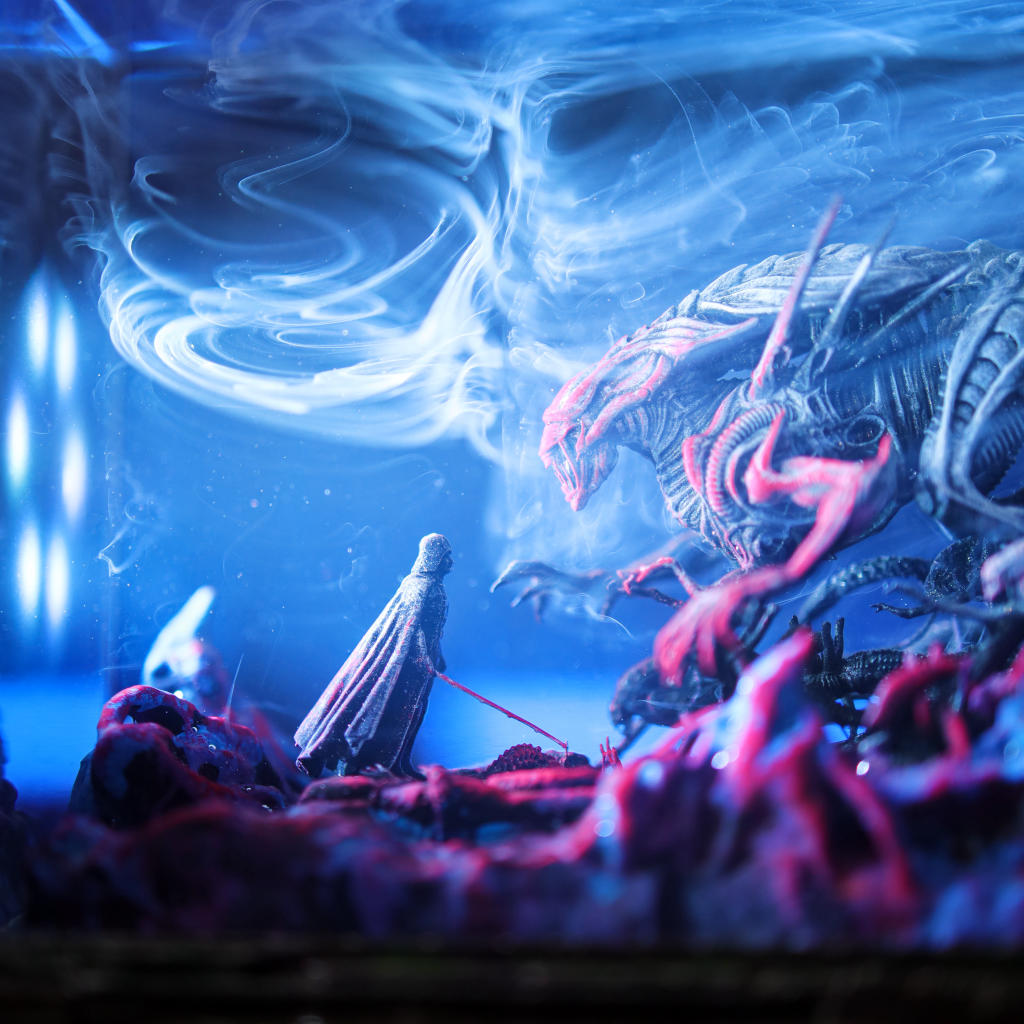 Darth Vader vs Xenomorph Diorama Lamp - Image 11