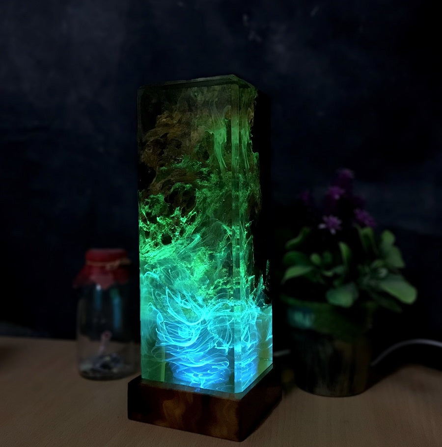 Unique Color Changing Epoxy Wooden Night Light - Image 5