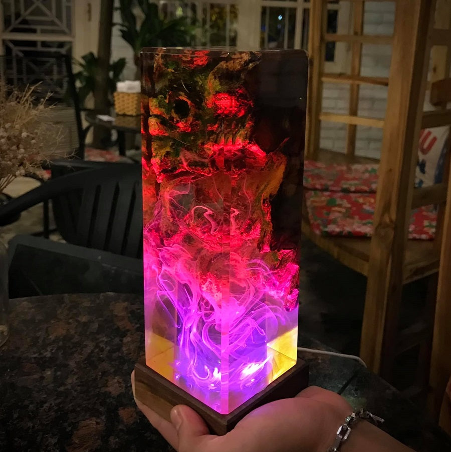 Unique Color Changing Epoxy Wooden Night Light - Image 7