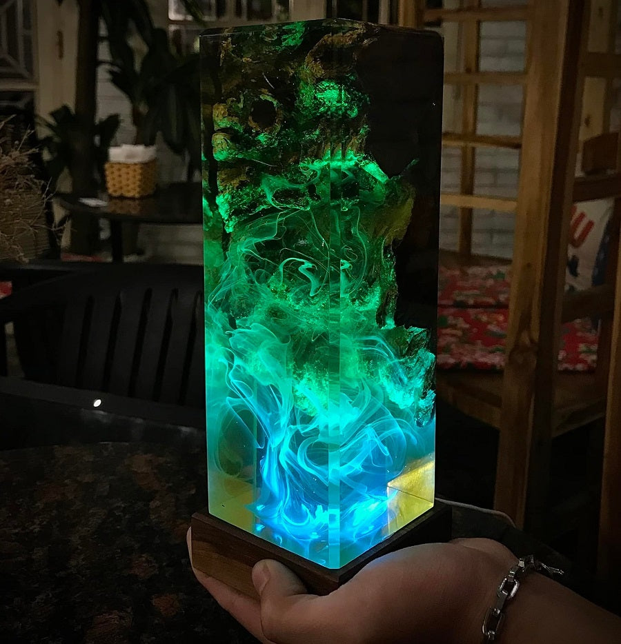 Unique Color Changing Epoxy Wooden Night Light - Image 3