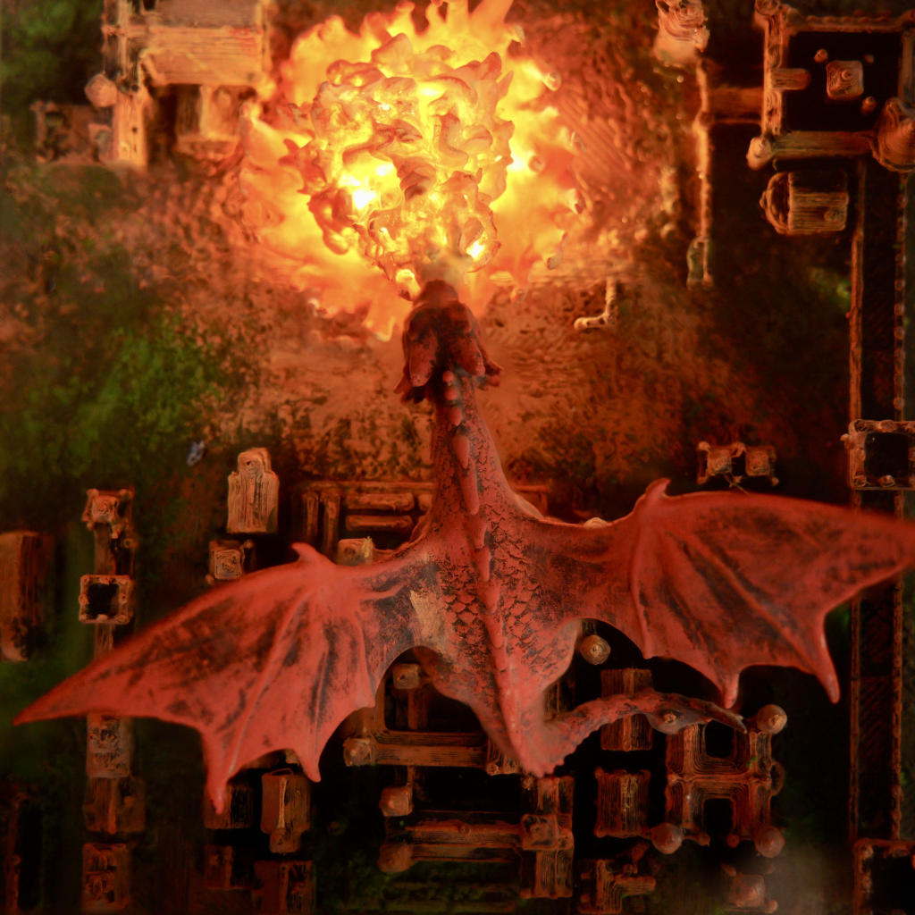 Meleys Dragon Breathing Fire on City Lamp - Image 9
