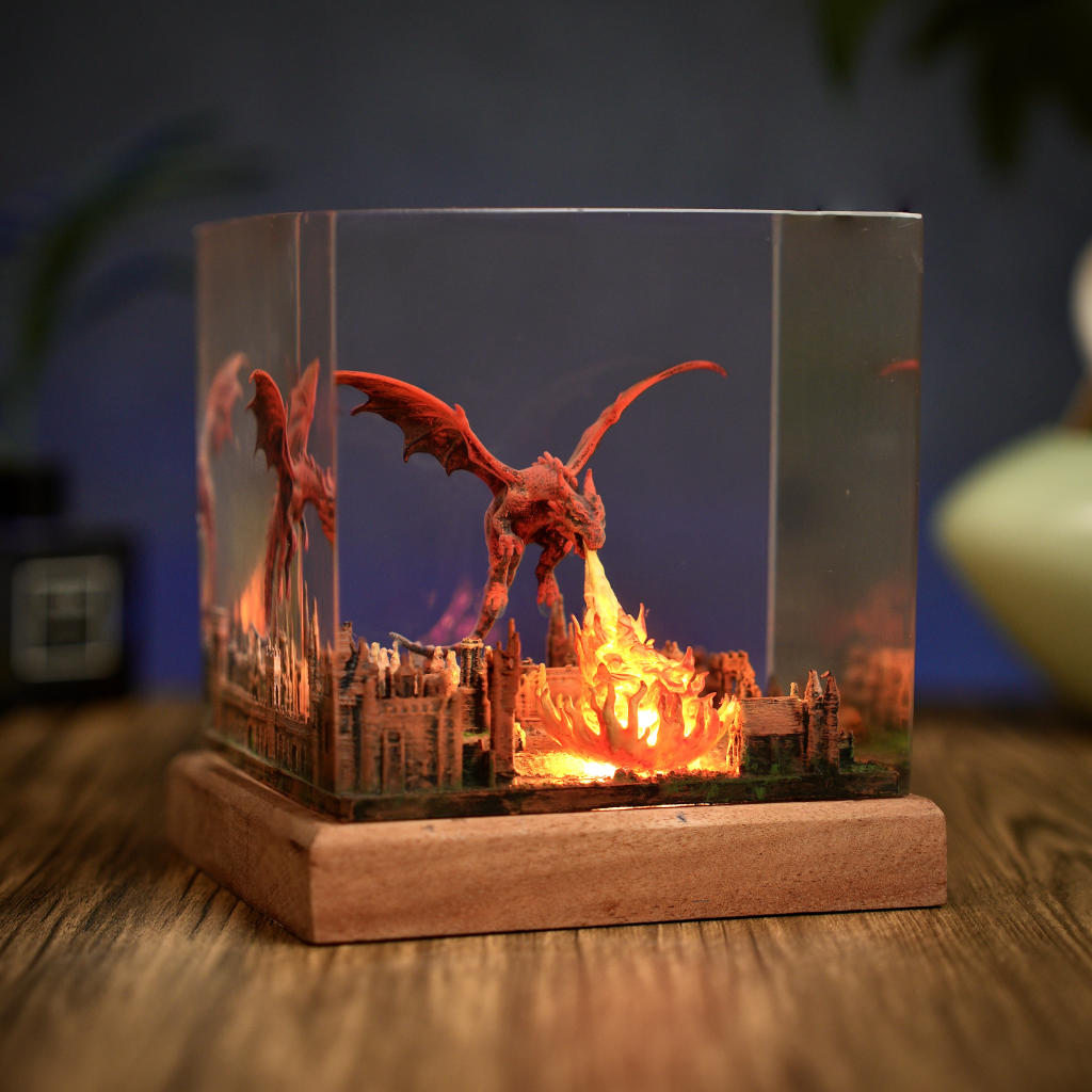 Meleys Dragon Breathing Fire on City Lamp - Image 4
