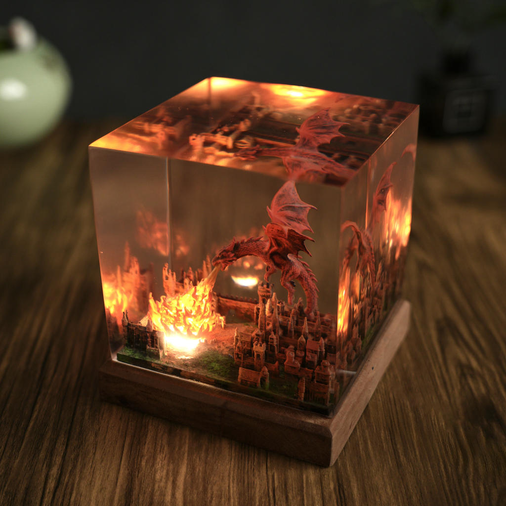 Meleys Dragon Breathing Fire on City Lamp - Image 5