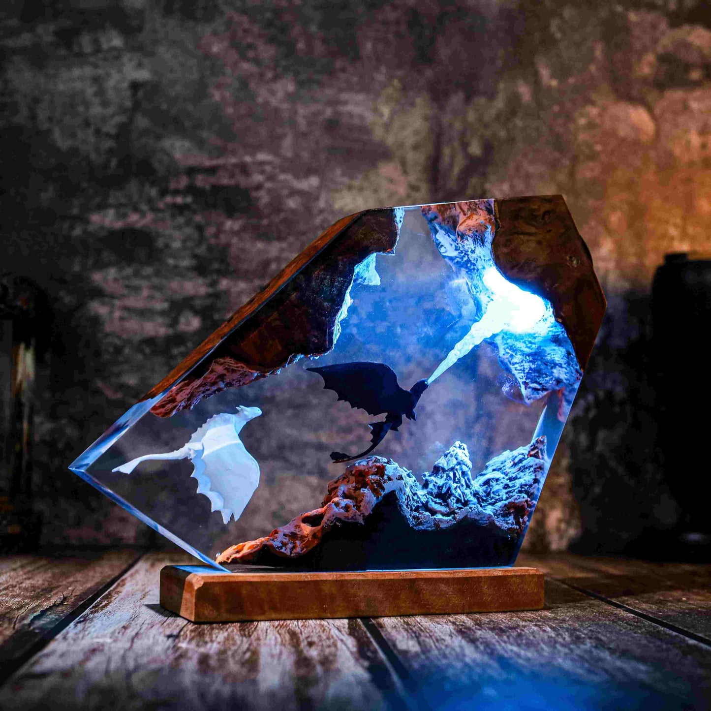 Fire Breathing Toothless and Light Fury Lamp - Image 3
