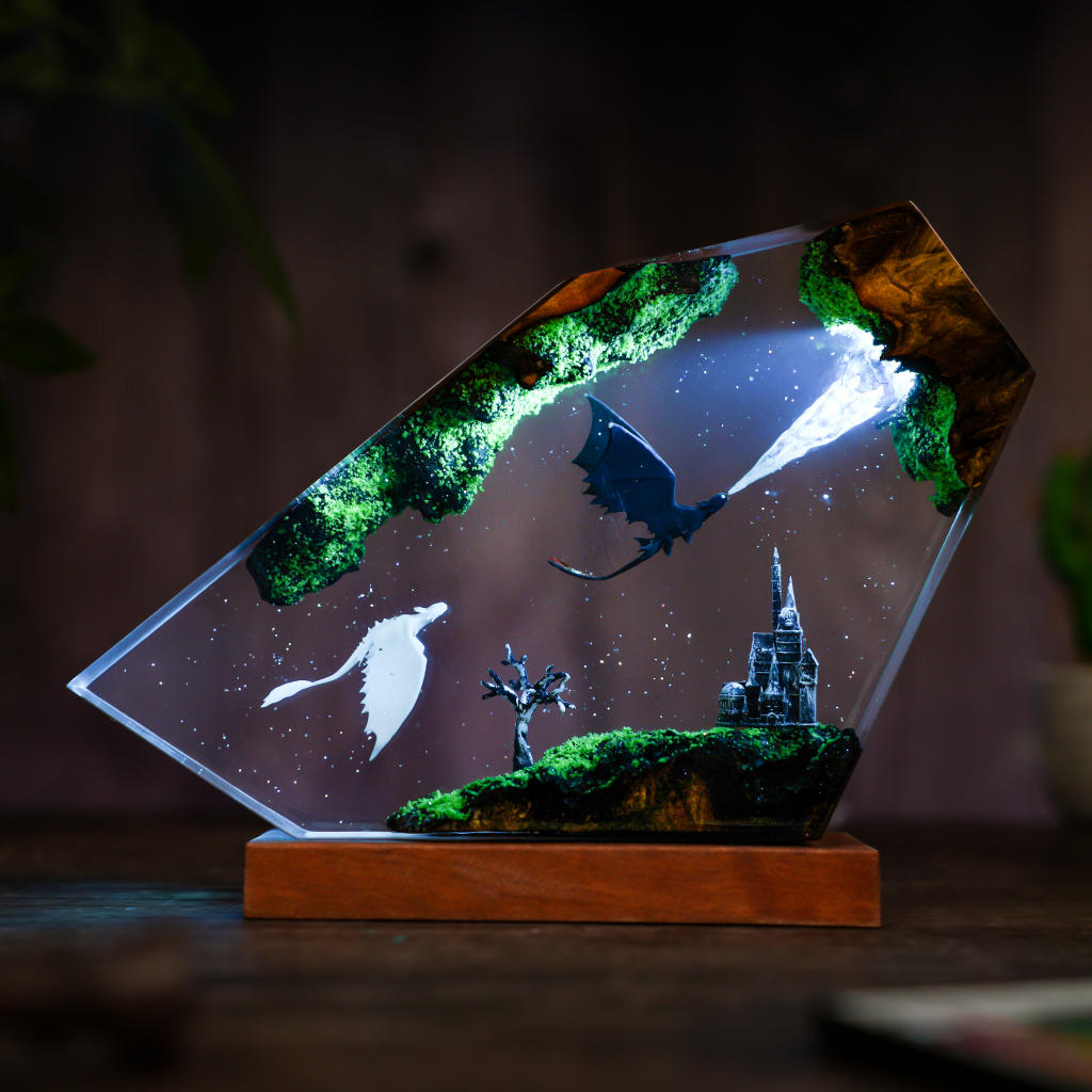 Flying Toothless and Light Fury Lamp Ver 2 - Image 5