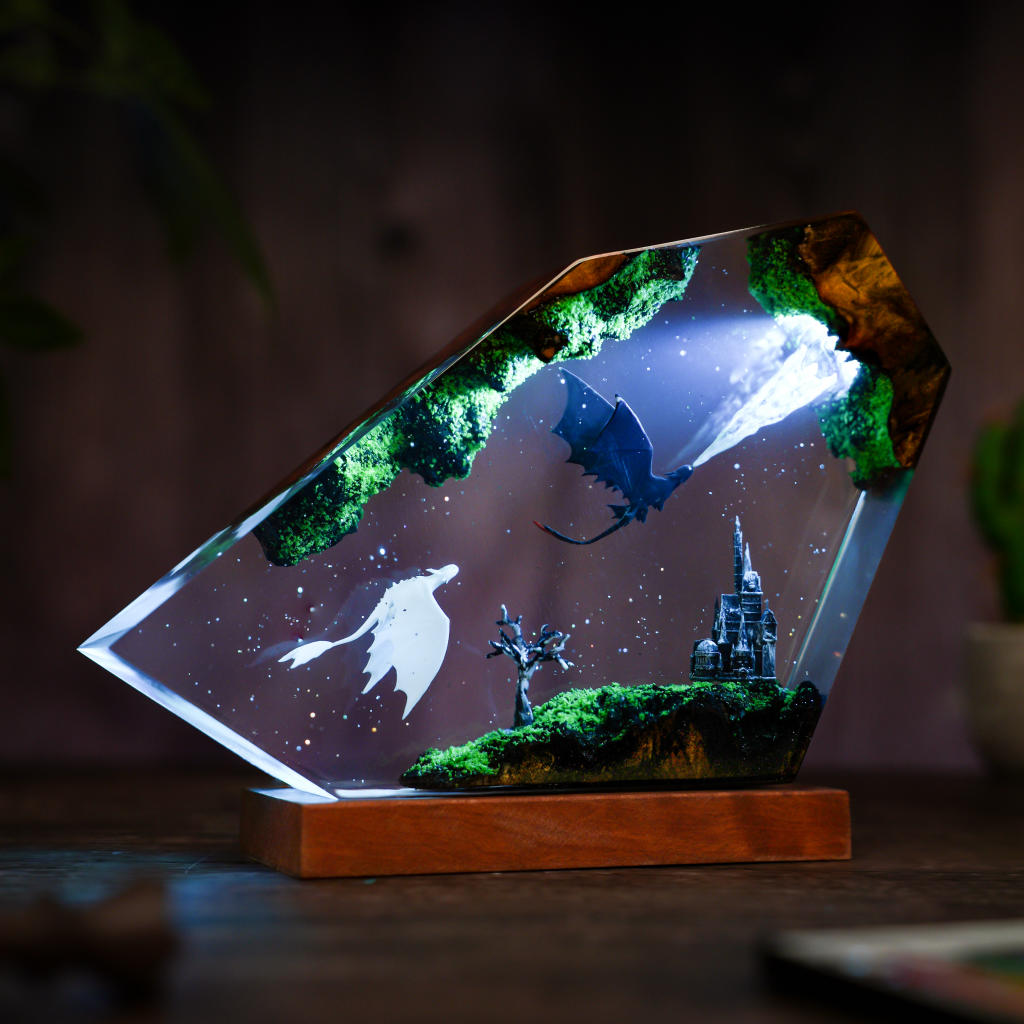 Flying Toothless and Light Fury Lamp Ver 2 - Image 2