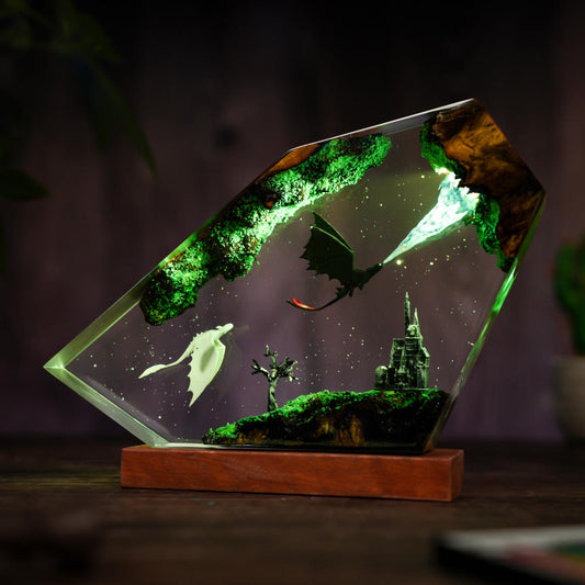 Flying Toothless and Light Fury Lamp Ver 2