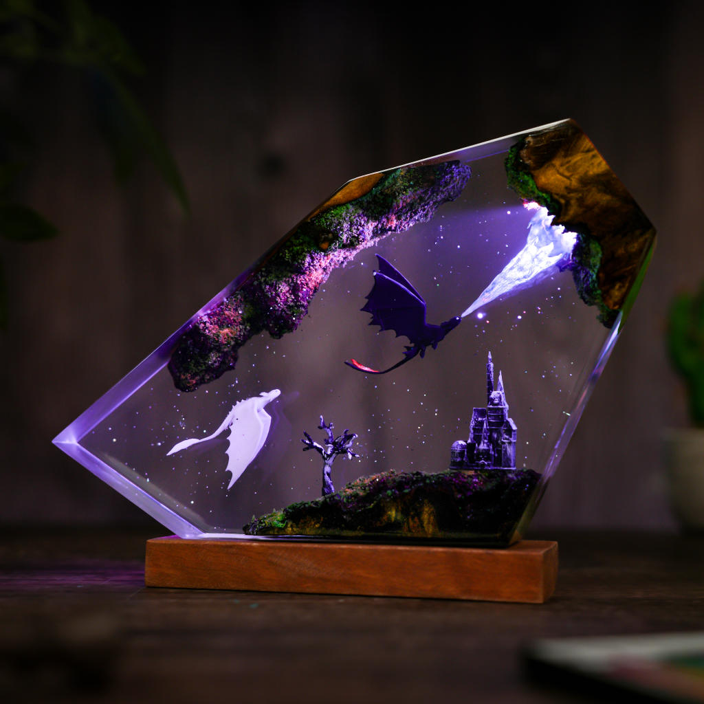 Flying Toothless and Light Fury Lamp Ver 2 - Image 3