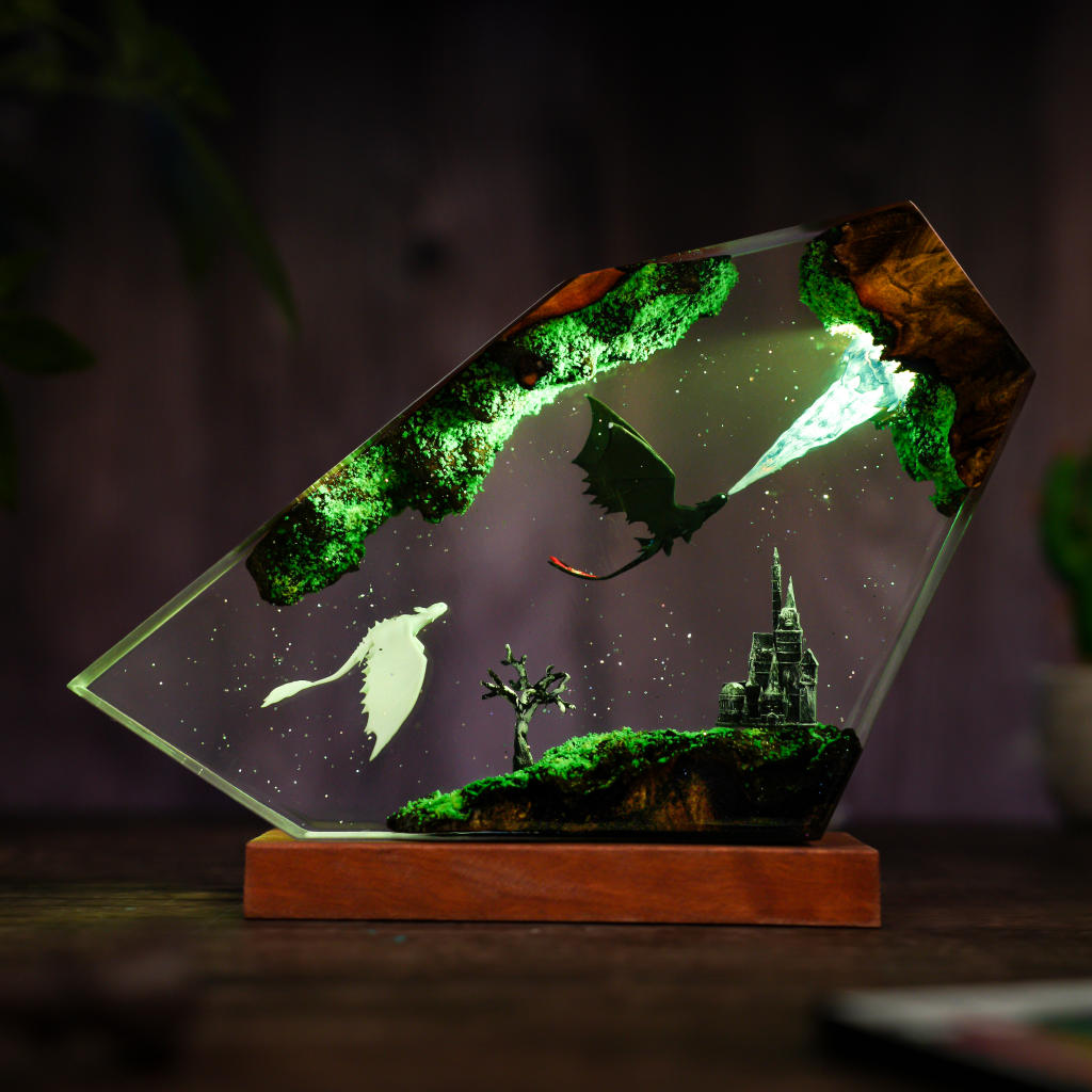 Flying Toothless and Light Fury Lamp Ver 2 - Image 4