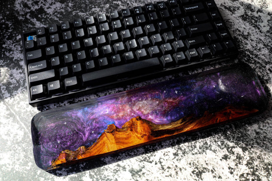 Galaxy resin and wood wrist rest - Image 3