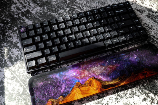 Galaxy resin and wood wrist rest - Image 2