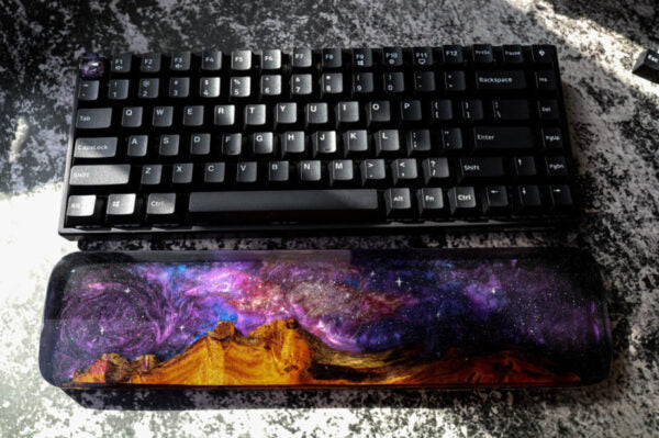 Galaxy resin and wood wrist rest - Image 7