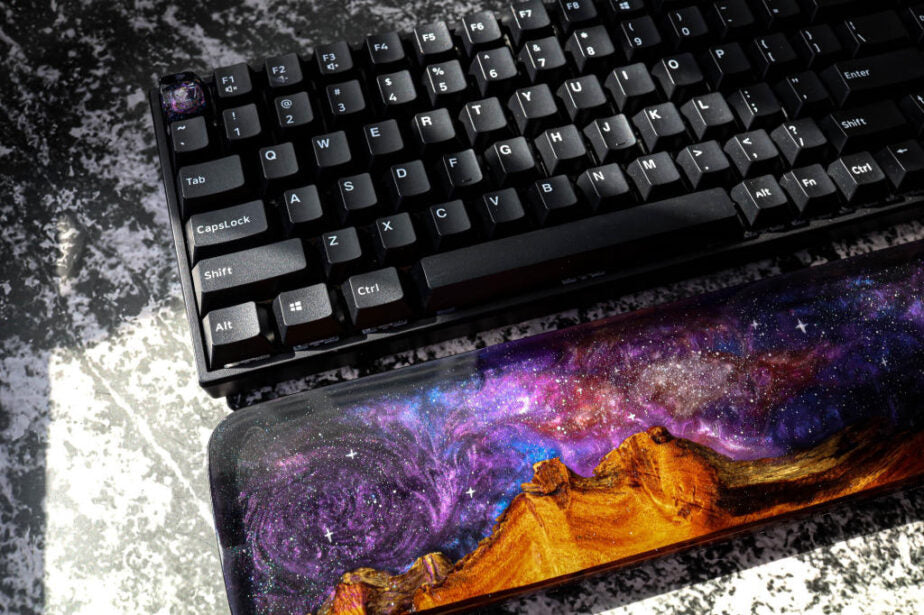 Galaxy resin and wood wrist rest - Image 6