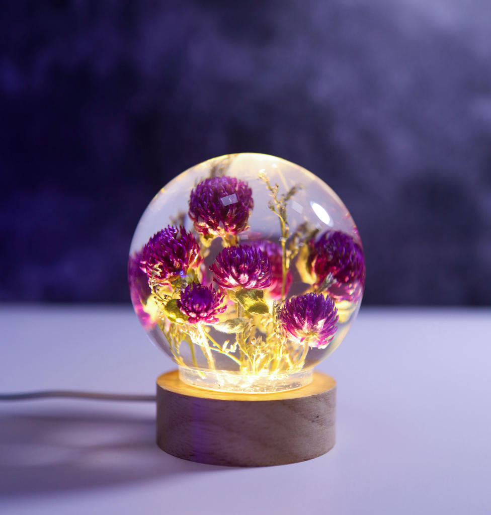 Globe Amaranth Flower Night Lamp - Image 6