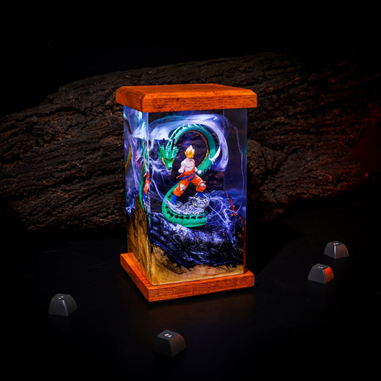 Super Warrior &amp; Dragon Resin Lamp - Image 7