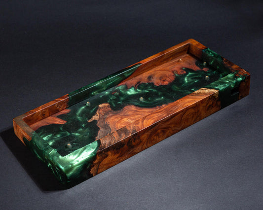 Green Resin and Wood Keyboard Case - Image 2