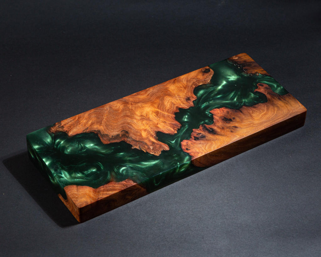 Green Resin and Wood Keyboard Case - Image 10