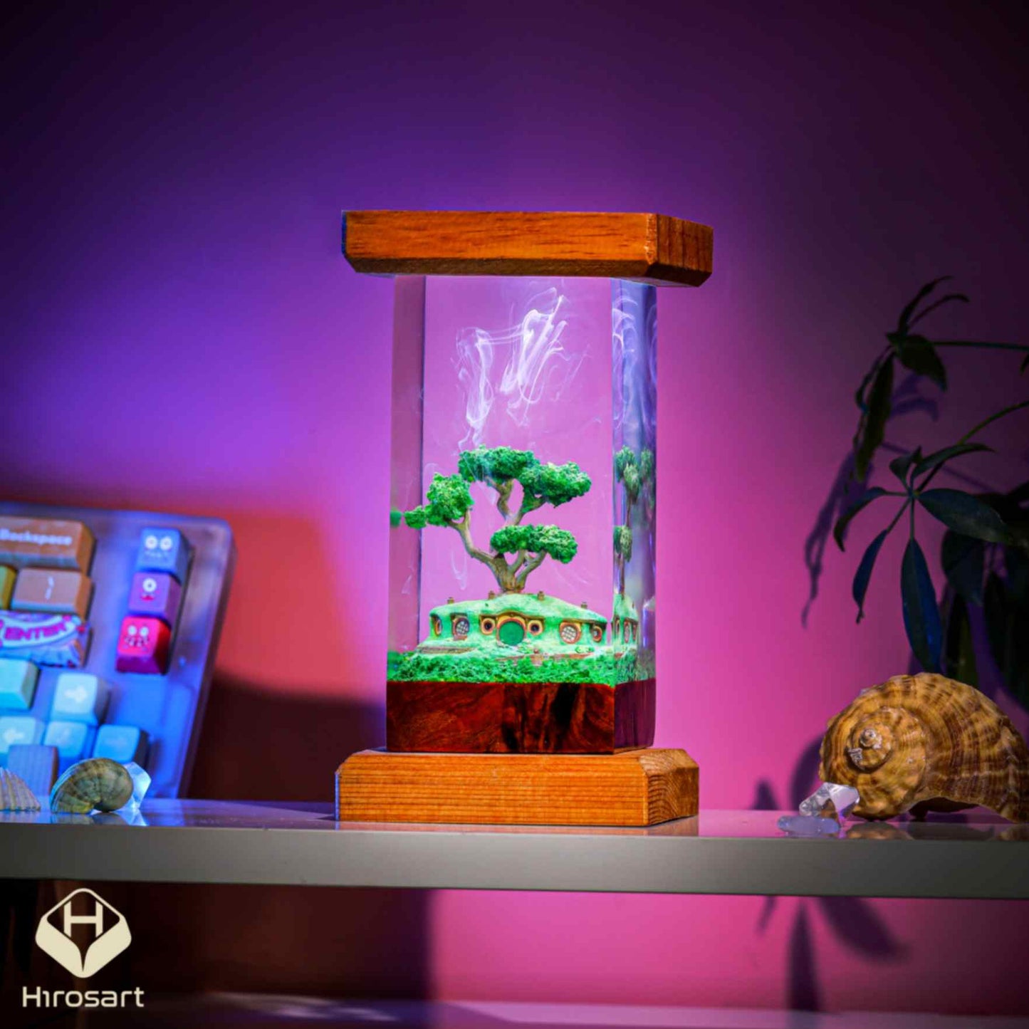 Hobbiton Bonsai Pot Epoxy Lamp - Image 5