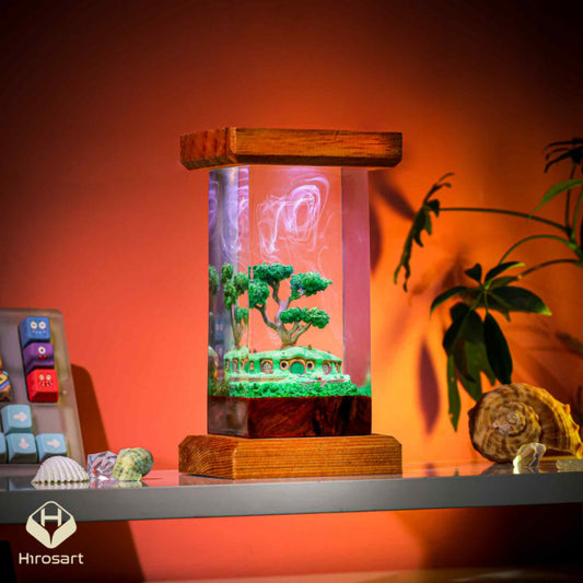 Hobbiton Bonsai Pot Epoxy Lamp - Image 2