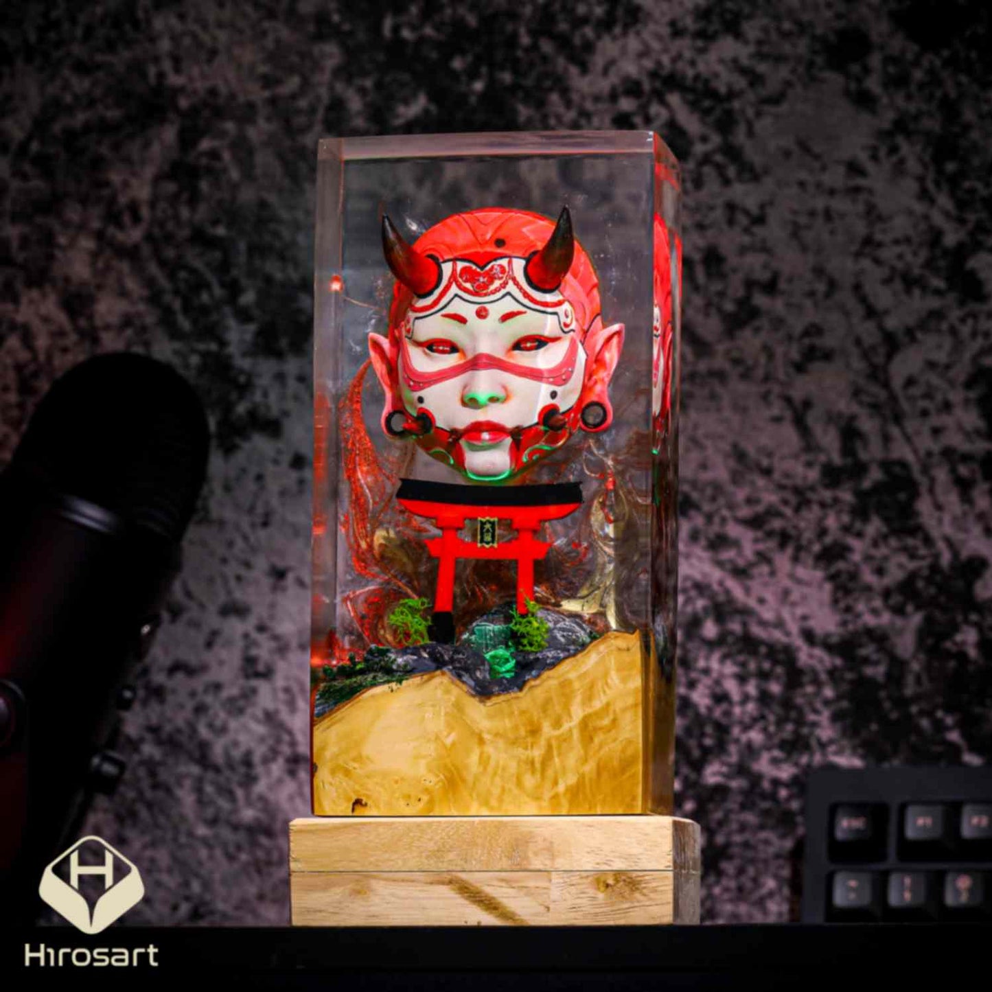 Honari Hannya - Devil Mask Epoxy Night Light - Image 7