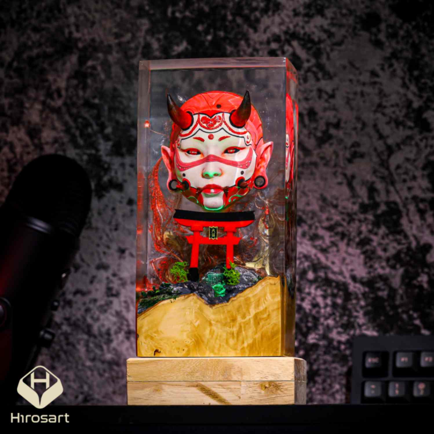 Honari Hannya - Devil Mask Epoxy Night Light - Image 7