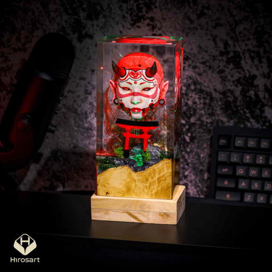 Honari Hannya - Devil Mask Epoxy Night Light - Image 2