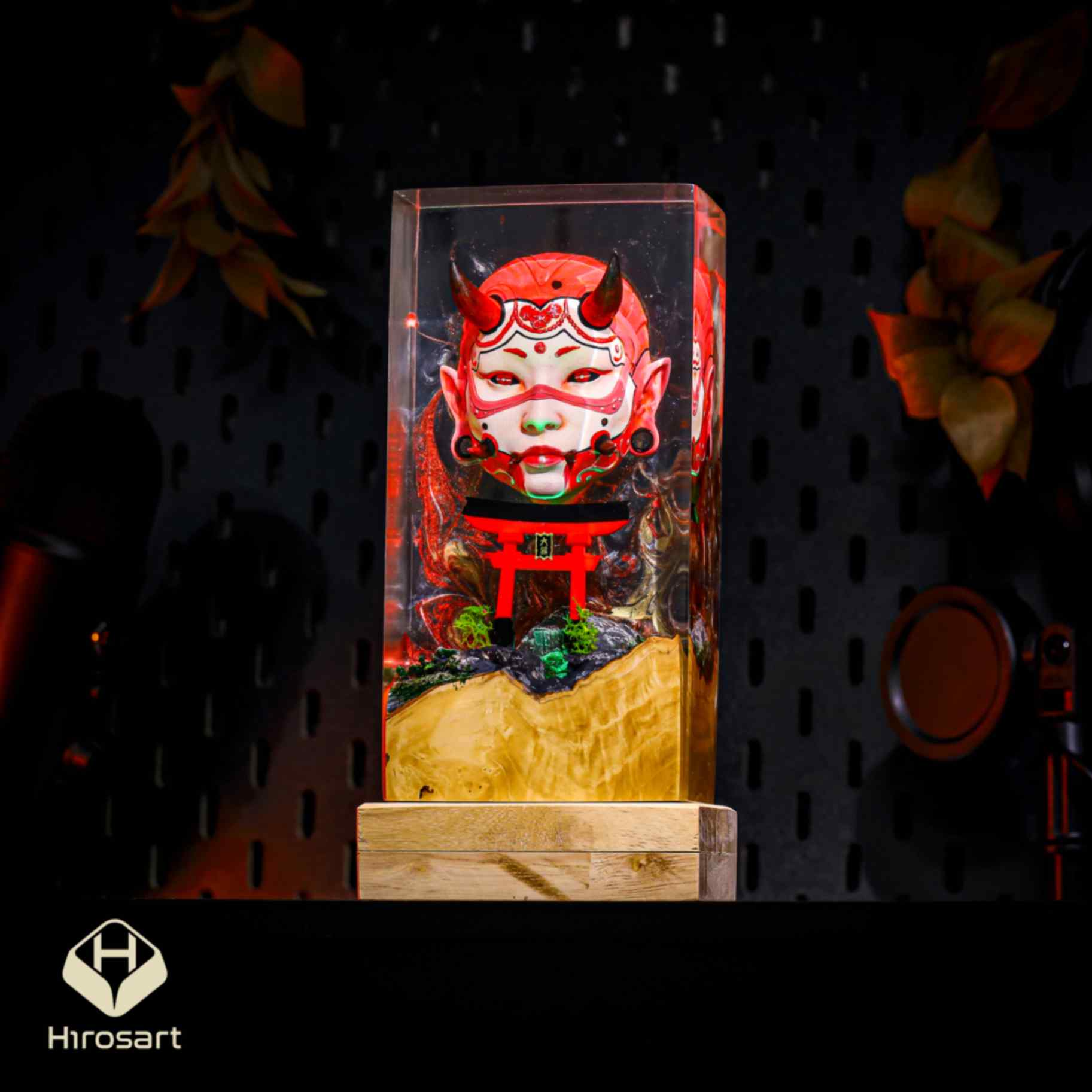 Honari Hannya - Devil Mask Epoxy Night Light - Image 4
