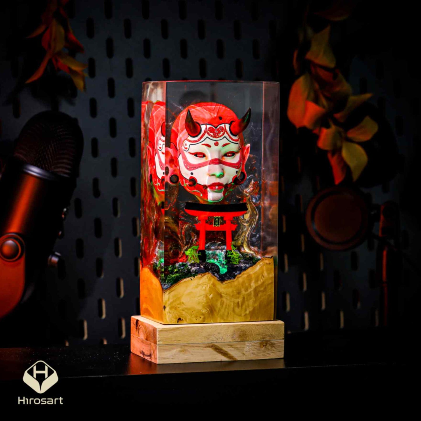 Honari Hannya - Devil Mask Epoxy Night Light - Image 5