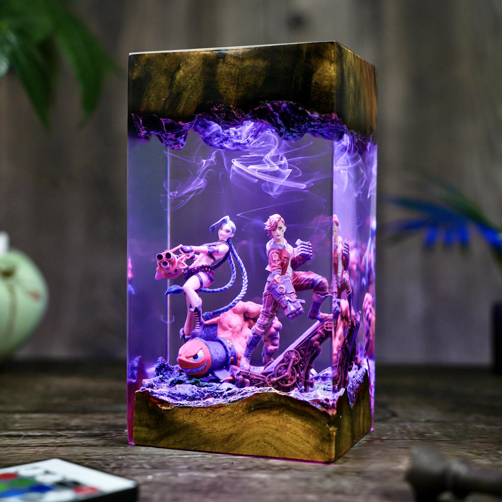 Jinx and Vi Arcane League of Legends Lamp - Image 3
