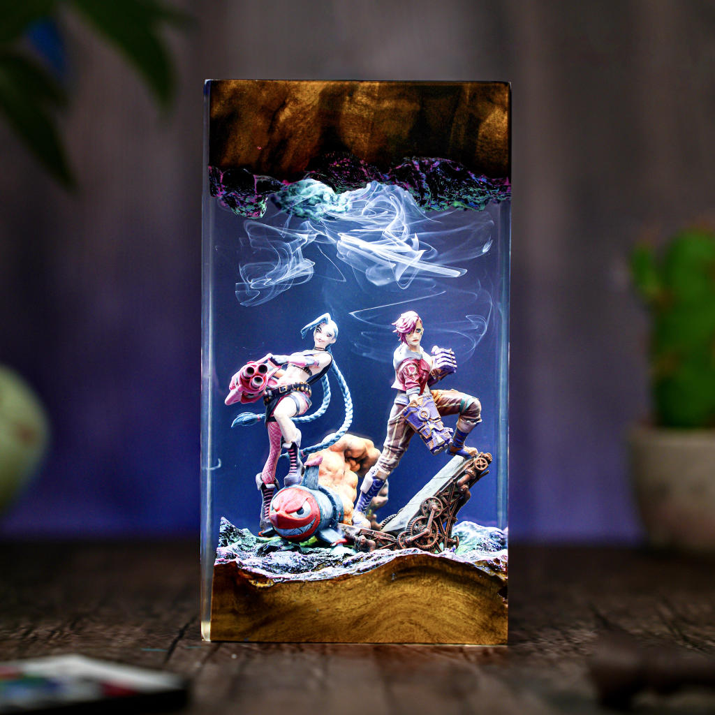 Jinx and Vi Arcane League of Legends Lamp - Image 8