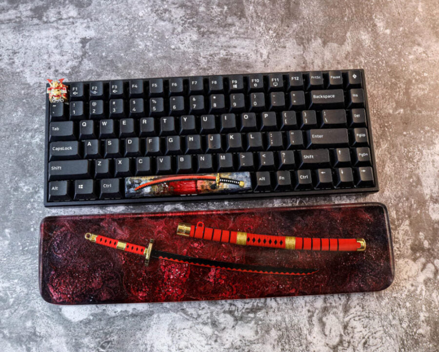 Red Katana Resin Wrist Rest - Image 2