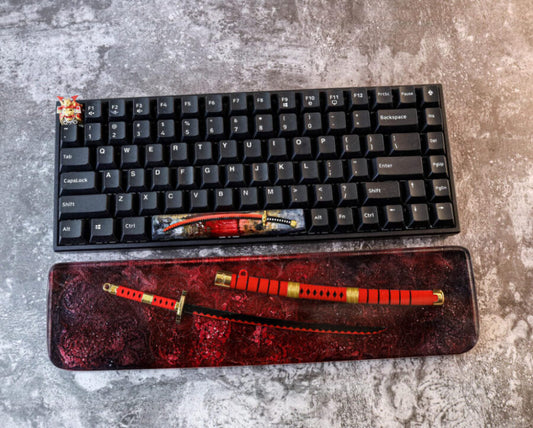 Red Katana Resin Wrist Rest - Image 2