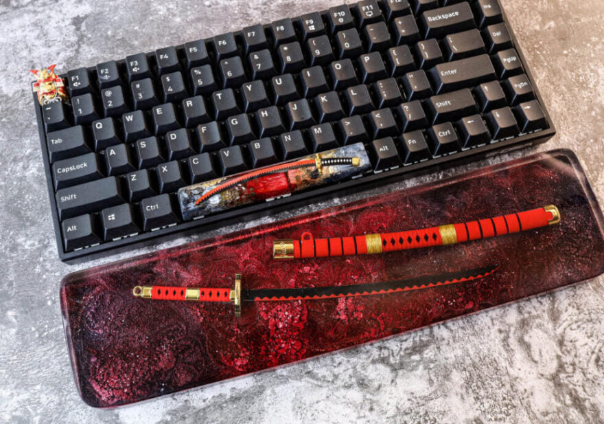 Red Katana Resin Wrist Rest - Image 5