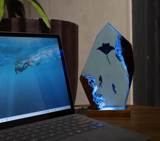 Manta Rays and Diver Night Lights - Image 2
