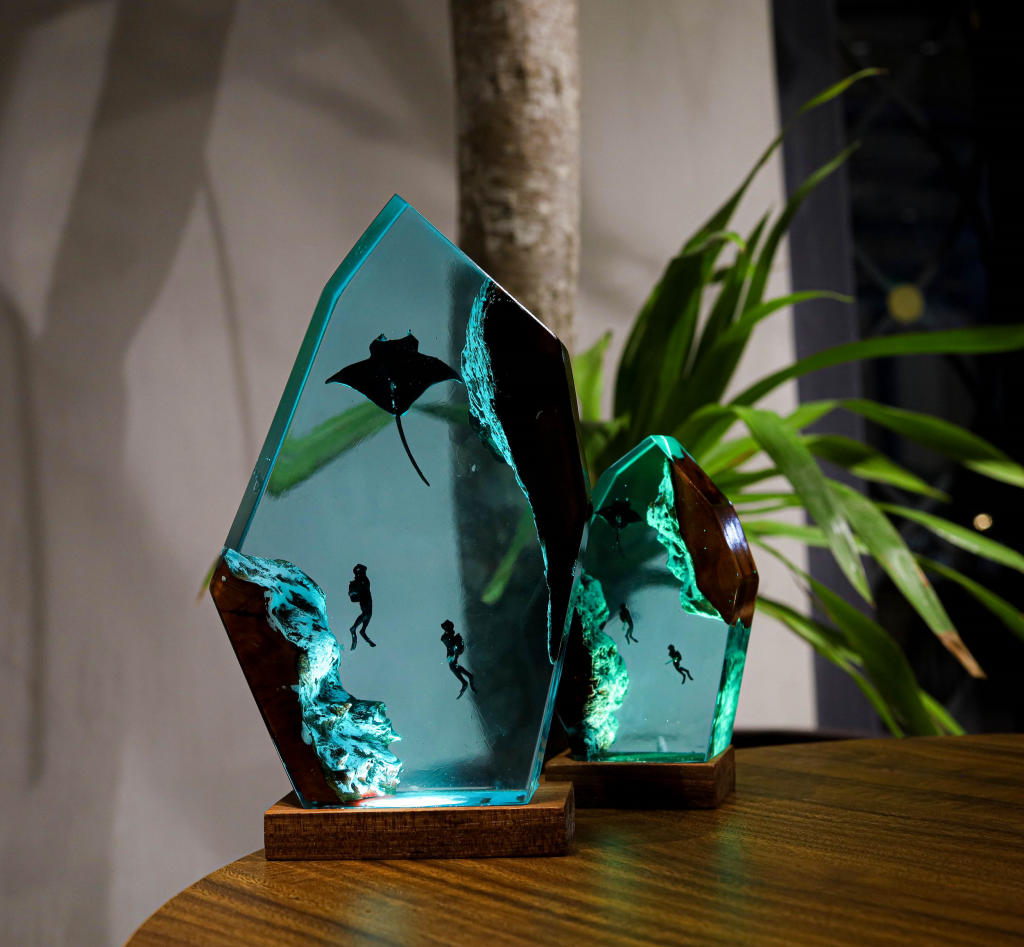 Manta Rays and Diver Night Lights - Image 6
