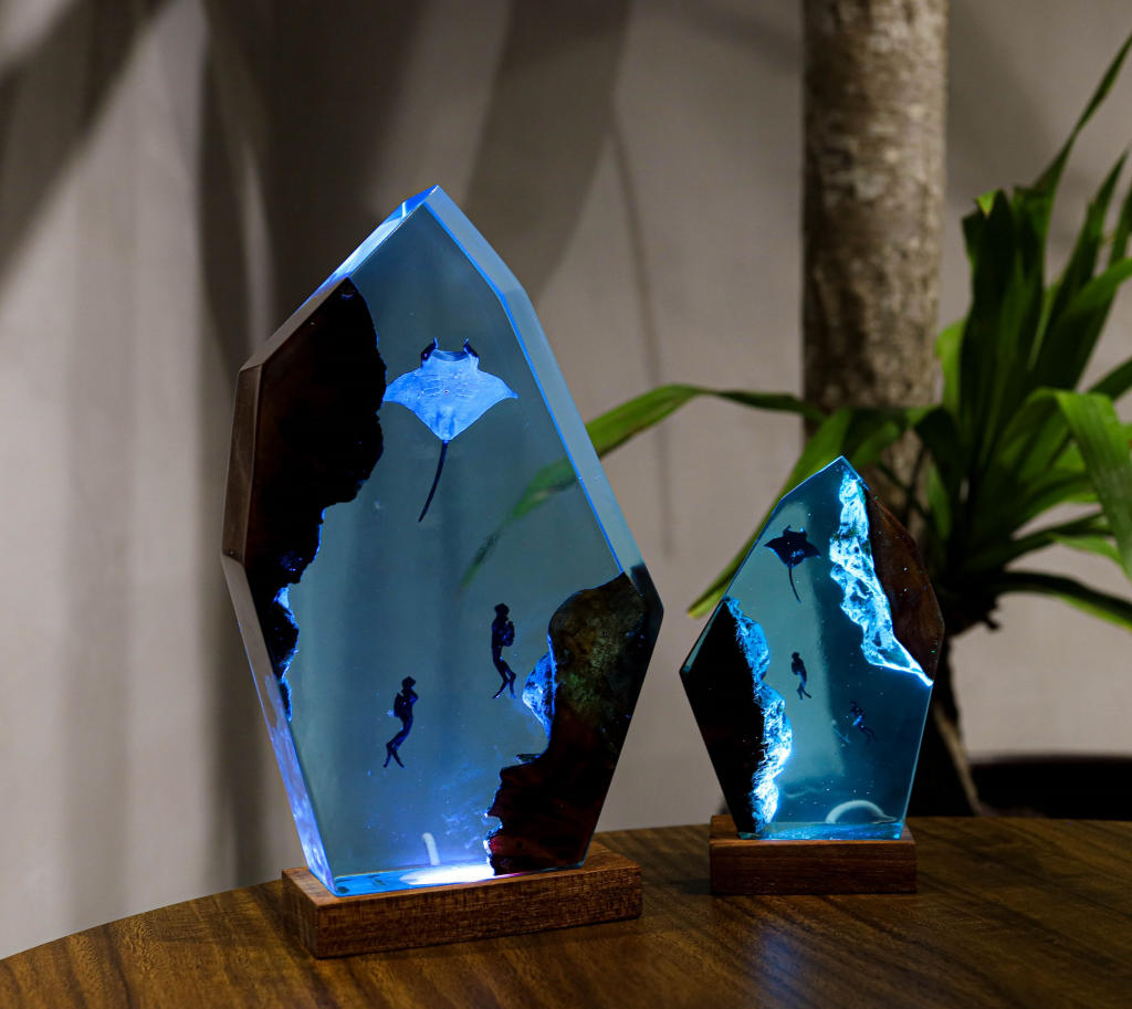 Manta Rays and Diver Night Lights - Image 4
