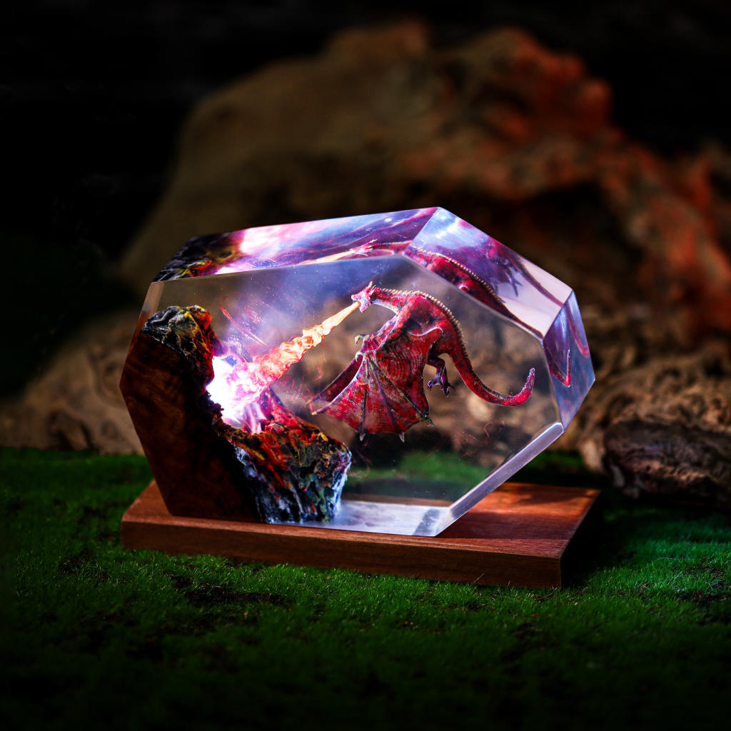 Meleys Dragon Breathing Fire Lamp - Image 3