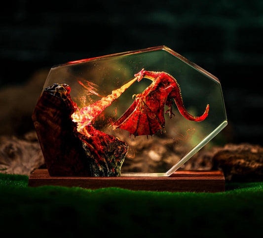 Meleys Dragon Breathing Fire Lamp