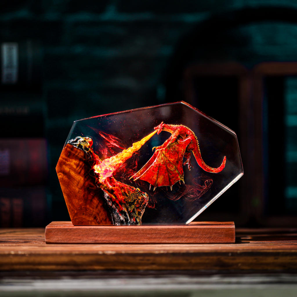 Meleys Dragon Breathing Fire Lamp - Image 6