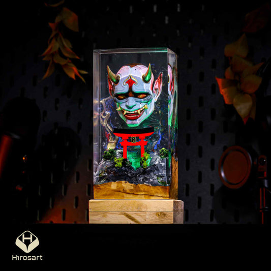 Ori Hannya Japanese Devil Mask Night Light - Image 2