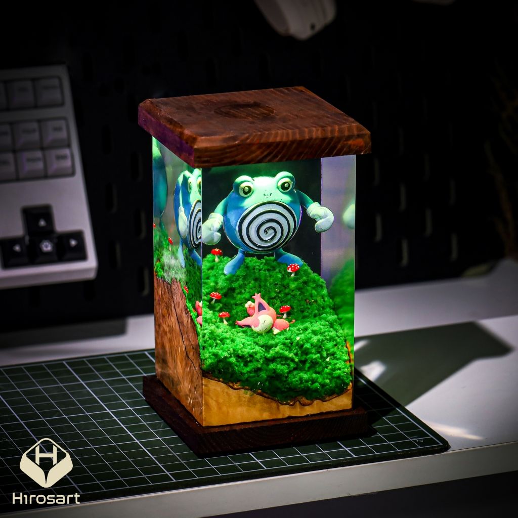 Polliwhirl Pokemon Epoxy Night Light - Image 4