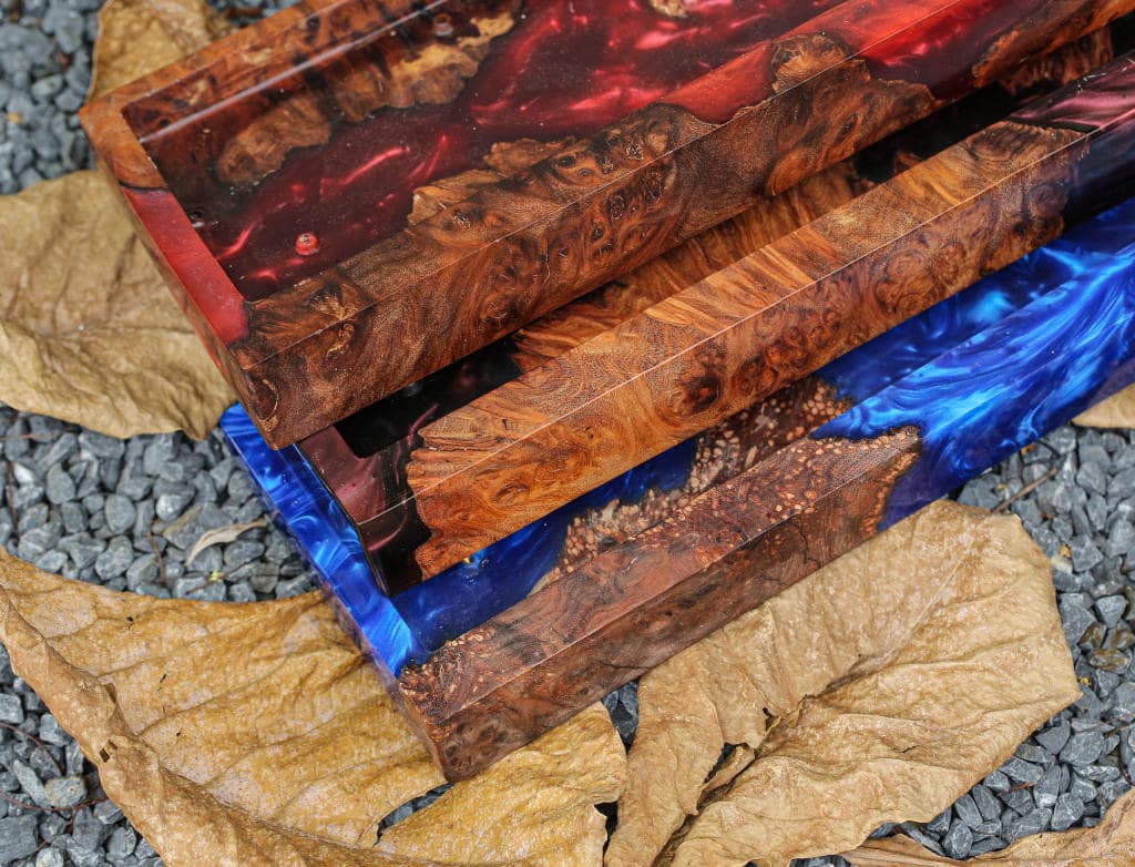 Red Resin and Wood Keyboard Case - Image 10