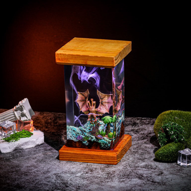 Three-Head Monster King Ghidorah Epoxy Lamp - Image 6