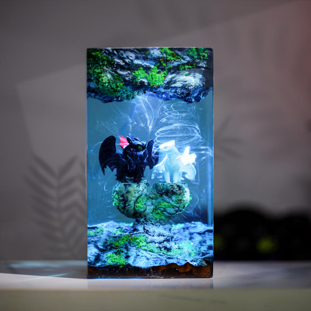 Toothless and Light Fury Lamp Ver 5 - Image 2